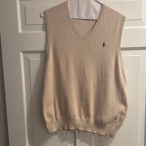 Ralph Lauren Cream V-Neck Sweater Vest
